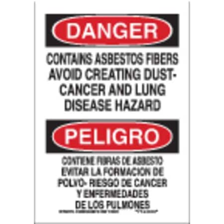 Brady Danger Sign, 14 in H, 10 in W, Rectangle, English, Spanish, 38264 38264