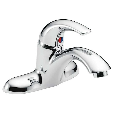Delta Vandal Resistant Bathroom Faucet Rigid Spout, Chrome 2 Holes, Lever Handle 22C131