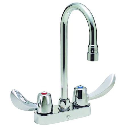 Delta Manual Centerset Lavatory Faucet, 4" Mount, Chrome 2-hole 4" installation Hole 27C4842
