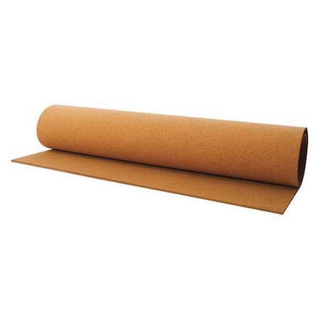 ZORO SELECT Cork Roll, BB14, 1.2mm Th, 48 In x 545 Ft 4NLY7