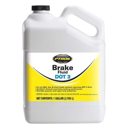 Pyroil 1 gal FMSS 116, SAE J-1703 Brake Fluid - Bottle PYBF-1