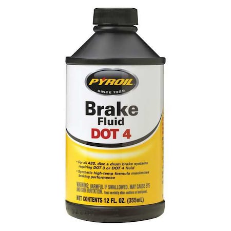 PYROIL 12 oz. - Brake Fluid - Plastic Bottle PYBF4-12