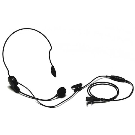 KENWOOD Headset, Over the Head, On Ear, Black KHS-22A