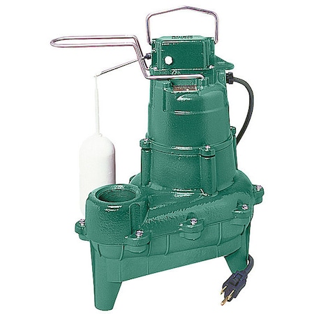 Zoeller Waste-Mate 4/10 HP 2" Auto Submersible Sewage Pump 115V Vertical 264-0001