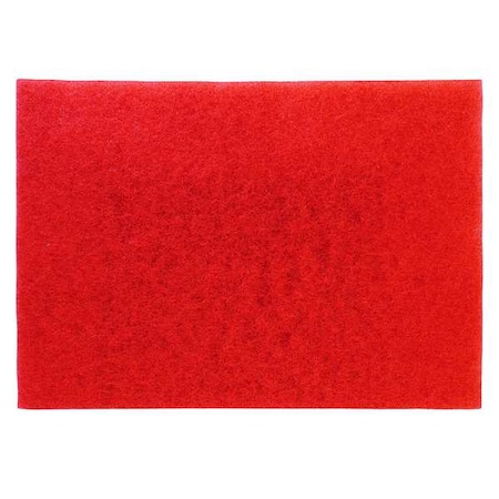 3M Buffing Pad, 20 In x 14 In, Red, PK10 5100-20x14