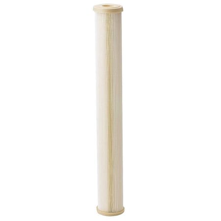 Zoro Select Pleated Filter Cartridge, 10 gpm, 1 Micron, 2-7/8" O.D., 20 in H 255485-75
