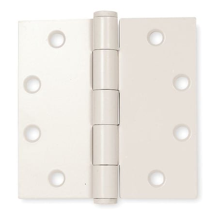 Zoro Select Door and Butt Hinge, Steel, Full Mortise Mounting, 1 3/4 in Leaf W x 4 in Leaf H, Beige Enamel 4PA29