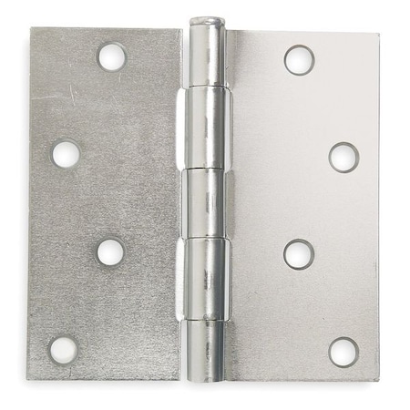 ZORO SELECT 4 in W x 4 in H zinc plated Door and Butt Hinge 4PA61