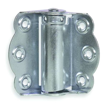 Zoro Select Spring Hinge, Steel, Full Surface Mounting, 1 15/32 in Leaf W x 2 3/4 in Leaf H, Bright Zinc Plated 4PA74
