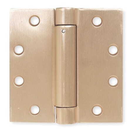 Zoro Select Spring Hinge, Steel, Full Mortise Mounting, 2 1/4 in Leaf W x 4 1/2 in Leaf H, Bronze 4PA85