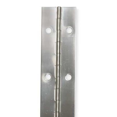 ZORO SELECT 3/4 in W x 48 in H Stainless steel Continuous Hinge 1CAL4