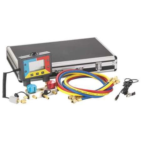 Dayton Digital Manifold Gauge Set, with 3 Hoses 4PDF6