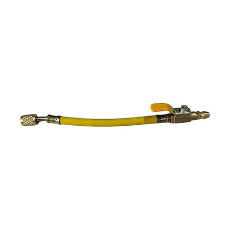 Dayton Ball Valve Adapter Hose, 6 In, Yellow 4PDG3