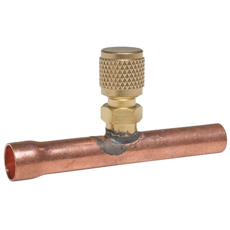 ZORO SELECT 1/4" Access Valve Union Tee, PK2, Length: 2-3/4" 4PDH6