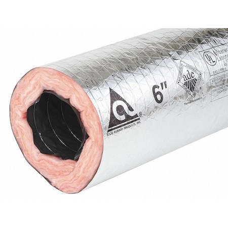 ATCO Insulated Flexible Duct, 8In Dia 13102508