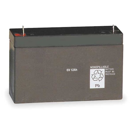 LITHONIA LIGHTING Battery, Lead Acid, 6V, 10A/HR. ELB 0610