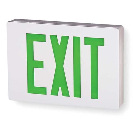 Lithonia Lighting Exit Sign, White, 2 Face(s), LED, Universal Mount, Nickel Cadmium LE S W 2 G   EL N