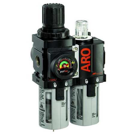 ARO Filter/Regulator/Lubricator, 0 to 140 psi C38341-610