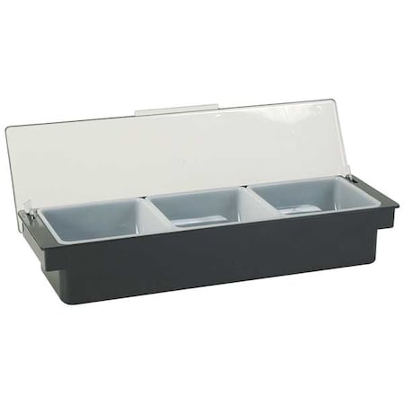 Rubbermaid Commercial Condiment Dispenser, 3 - 1 Quart Inserts FG289100BLA