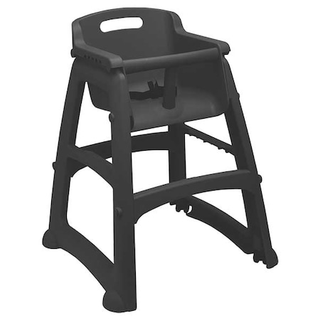 Rubbermaid Commercial High Chair, 29 3/4 in H, Black FG780608BLA