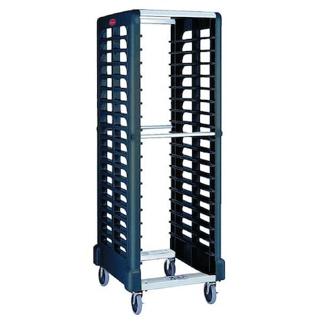Rubbermaid Commercial End-Load Rack, 23 3/4x28 3/4x67 7/8, Black FG332000BLA