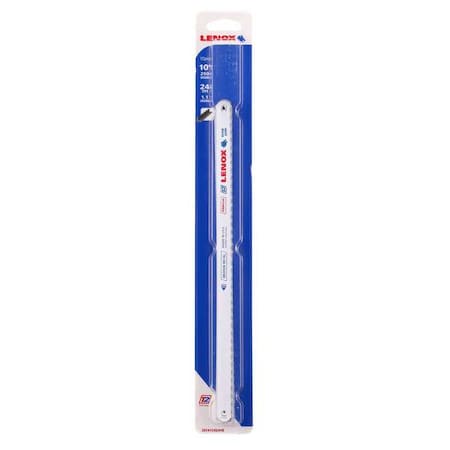 Lenox Hacksaw Blade, 10In, 24TPI, Bi-Metal, PK10 20141-V024HE