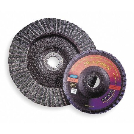 Norton Abrasives Arbor Mount Flap Disc, 7in, 80, Medium 63642536161
