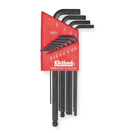 Eklind 12 Piece SAE L-Shape Hex Key Set, 13212 13212