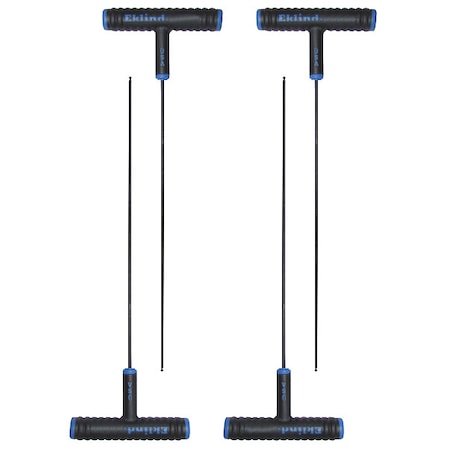 Eklind Metric Plain Ball Hex Key Hex Key, 2.5 mm Tip Size, 9 in Long, 3 in Short, 4 PK 64825