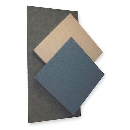Sound Seal Acoustic Panel, 0.75 NRC, Fabric Faced Fiberglass, 24 in W, 4 ft L, 1 in Thick, Blue FWP24B