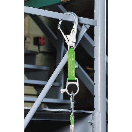 Honeywell Miller Rebar Hook Anchor, 18 in Length, 400 lb Weigth Capacity, Polyester Webbing Anchor, Fixed D-Ring 480-Z7/19INGN