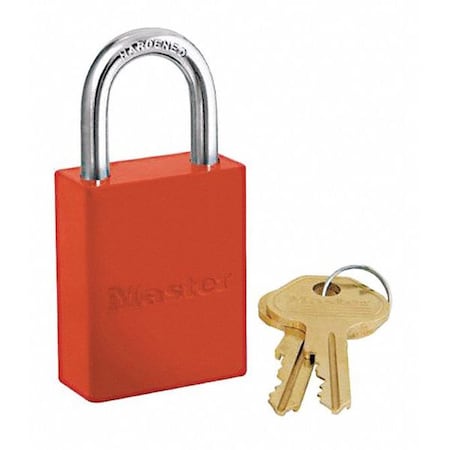 Master Lock Lockout Padlock, KD, Orange, 1-7/8"H 6835ORJ