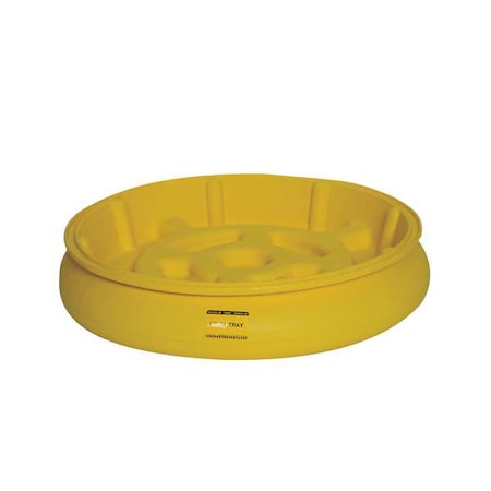 Eagle Mfg Spill Tray, Yellow, Circle, 10 gal 1614