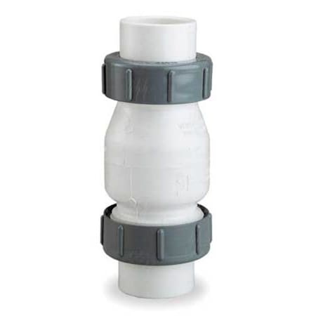 Dayton 1-1/2" Socket PVC True Union Swing Waste Water Check Valve 4RG90