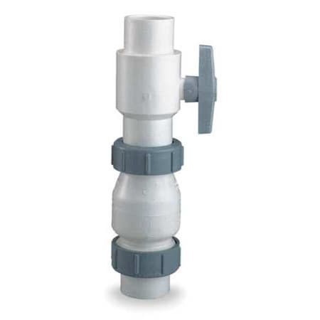 Dayton 1-1/2" Socket PVC Ball Check Valve 4RG92