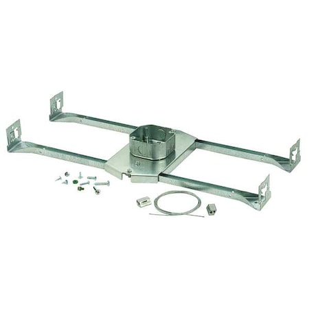 Eaton B-Line Electrical Box Hardware, 24 cu in, Octagon Box Type, 2 Gangs, Pre-Galvanized Steel BA50F