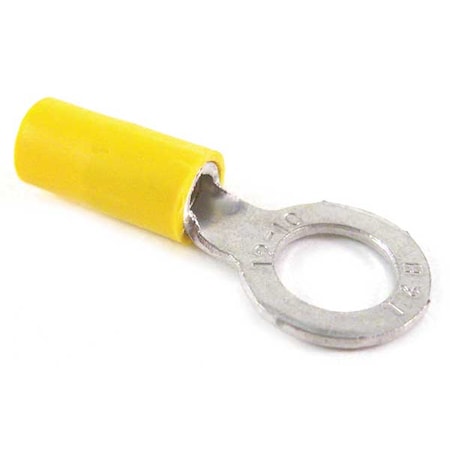 Sta-Kon Ring Terminal, #10 Stud Size, 10 AWG, 600 V, Vinyl Insulated, Yellow, Crimp Termination Only, 50 PK 10RC-10