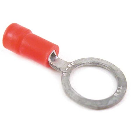 Sta-Kon Ring Terminal, #10 Stud Size, 18 AWG, 600 V, Vinyl Insulated, Red, Crimp Termination Only, 100 PK 18RA-10