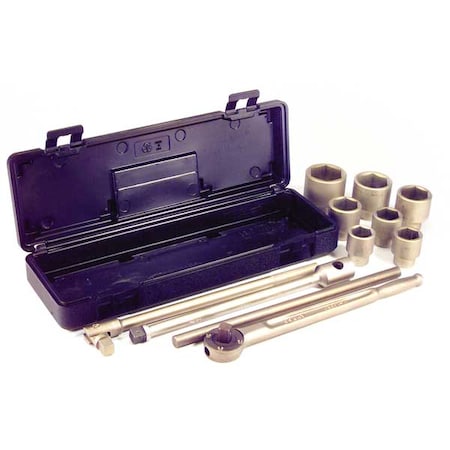 34 Drive Socket Set Metric 11 Pieces 36 mm to 60 mm  Beryllium Copper Alloy Plated