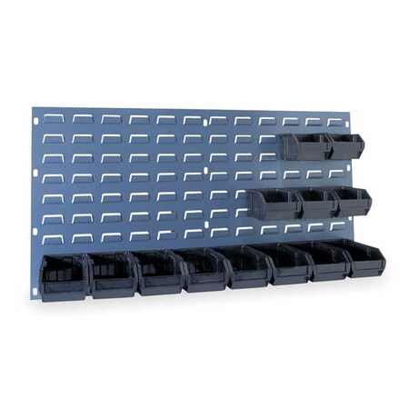 Quantum Storage Systems Steel Louvered Panel, 36 in W x 1/4 in D x 20 in H, Dark Gray QLP-3619CO