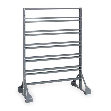 Quantum Storage Systems Steel Bin Rail Floor Rack, 36 in W x 15 in D x 54 in H, Gray QRU-12DCO