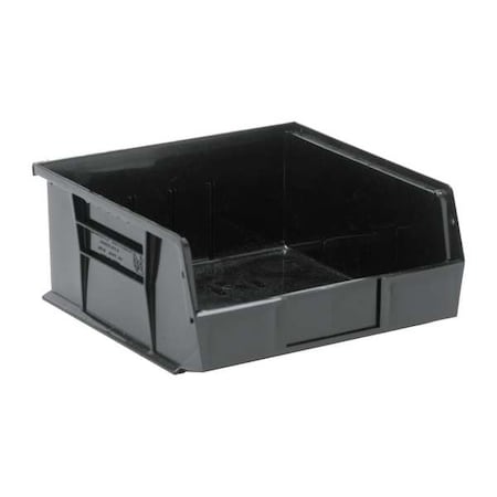 Quantum Storage Systems Hang & Stack Storage Bin, Polypropylene, Black, 5 in H, 11 in W, 10 7/8 in L QUS235CO