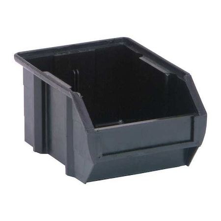 Quantum Storage Systems Hang & Stack Storage Bin, Carbon Filled Copolymer Polypropylene, Black, 3 in H, 4 1/8 in W QUS210CO