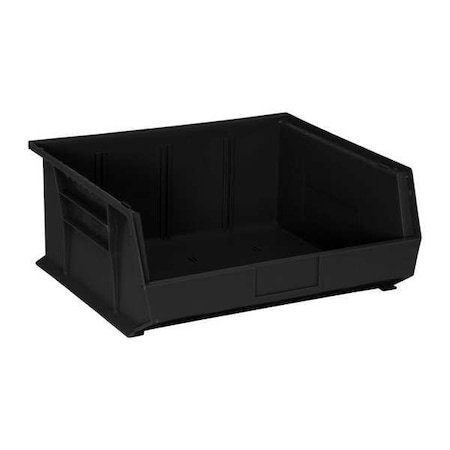 Quantum Storage Systems Hang & Stack Storage Bin, Carbon Filled Copolymer Polypropylene, Black, 7 in H, 16 1/2 in W QUS250CO