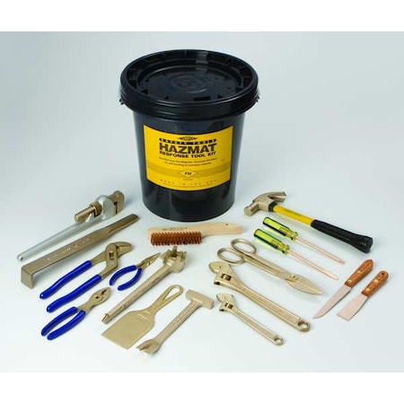 Ampco Safety Tools Hazmat Nonsparking Tool Set, 17 pc. M-51 | Zoro
