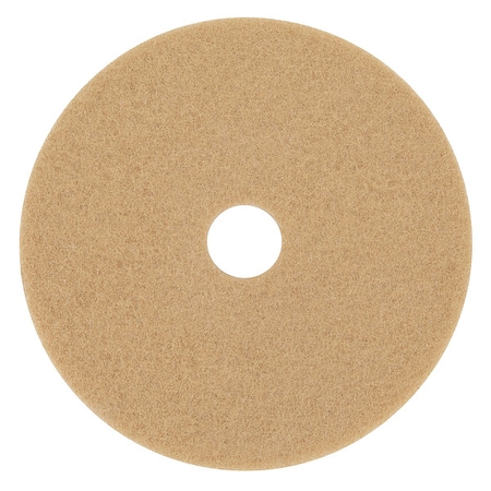 3M Burnishing Pad, 17 In, Tan, PK5 3400