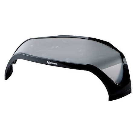 Fellowes Corner Monitor Riser, Plastic, Black/Slvr 8020101 | Zoro