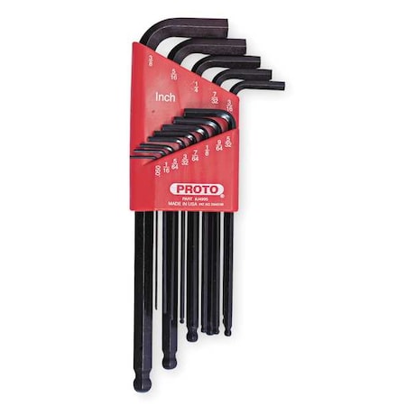 PROTO 13 Piece SAE L-Shape Hex Key Set, J4995 J4995