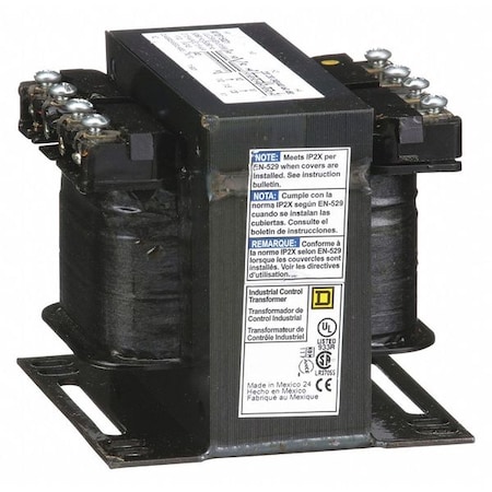 Square D Control Transformer, 150 VA, Not Rated, 120V AC, 240/480V AC 9070T150D1