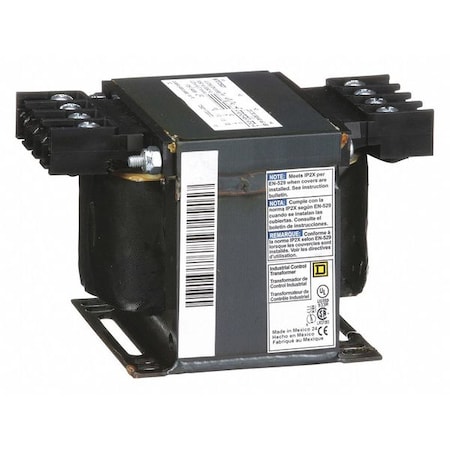 SQUARE D Control Transformer, 250VA, 3.25 In. H 9070T250D1